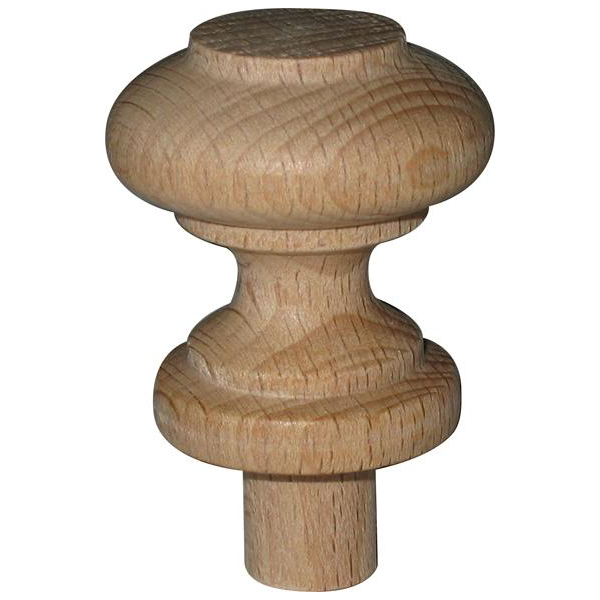 Holzknopf antik, alt, Holz Knopf, aus Buche gedrechselt, Ø 34mm